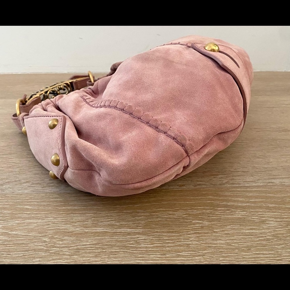 YSL vintage Mombasa pink suede bag with gold hardware - Picture 5 of 11